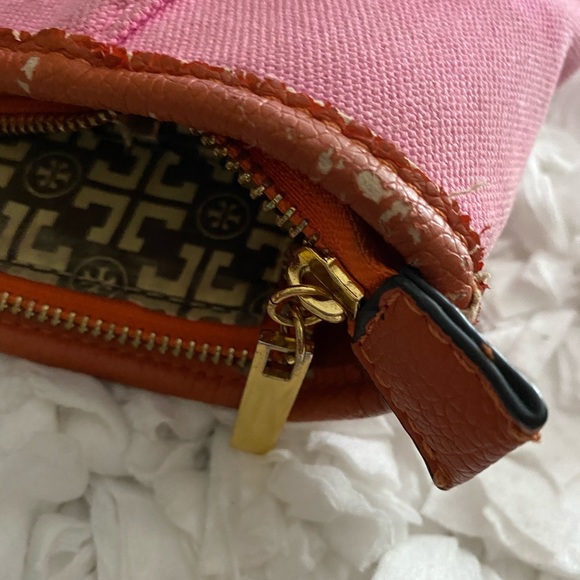 Tory Burch XL Canvas Pink Tote w/Braided Handles - Picture 6 of 14